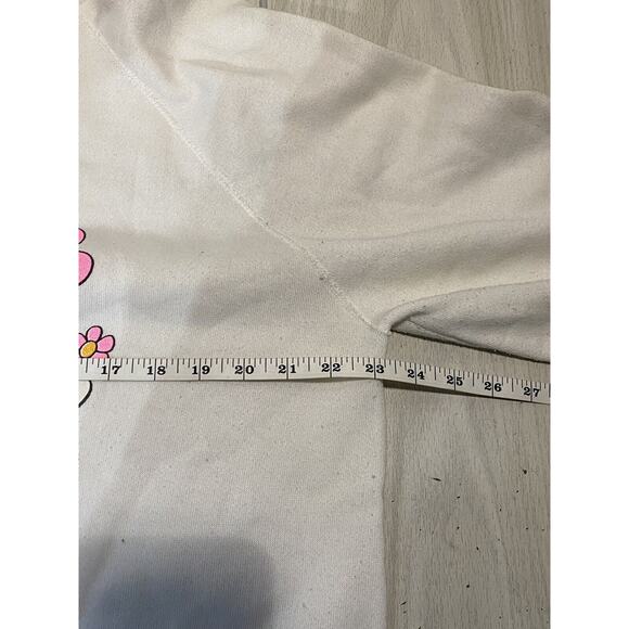 Vtg Center Star Fleece Bunny I am Not Fat Graphic Sweatshirt XLT 1988 3/4 Sleeve - Picture 8 of 10